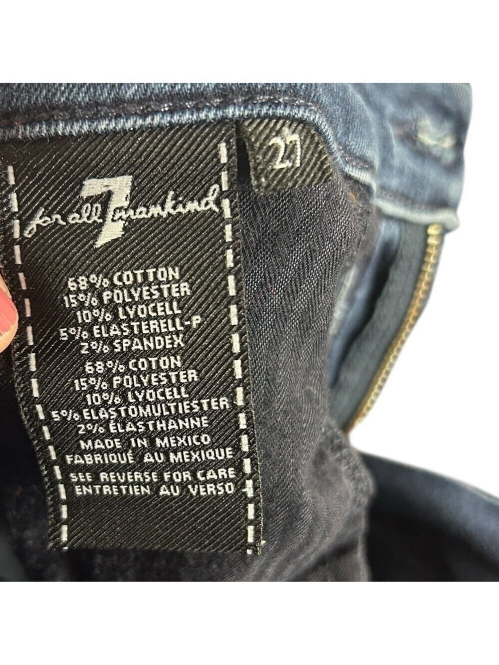 7 For All Mankind High Waist Ankle Gwenevere Jeans Size 27 - Picture 4 of 8